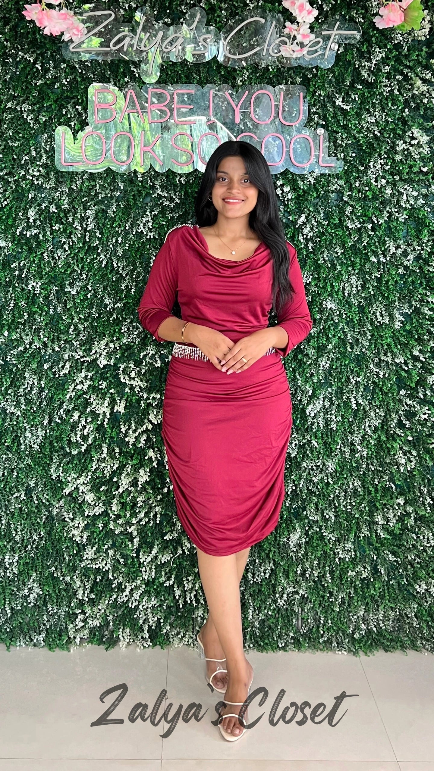 Party wear Dress with Stone Details image 5