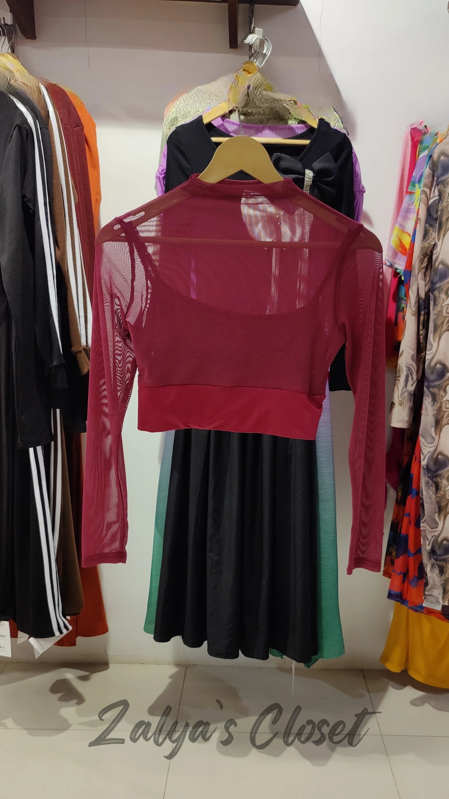 Padded Printed Cropped Tops image 18