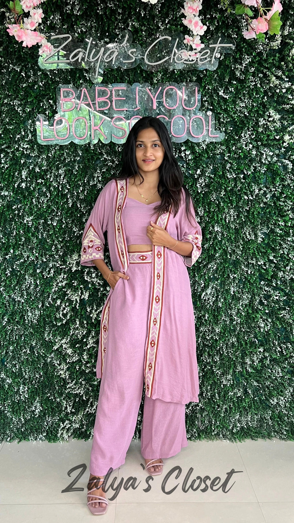 3pcs Long Shrug Co-ord Set image 3