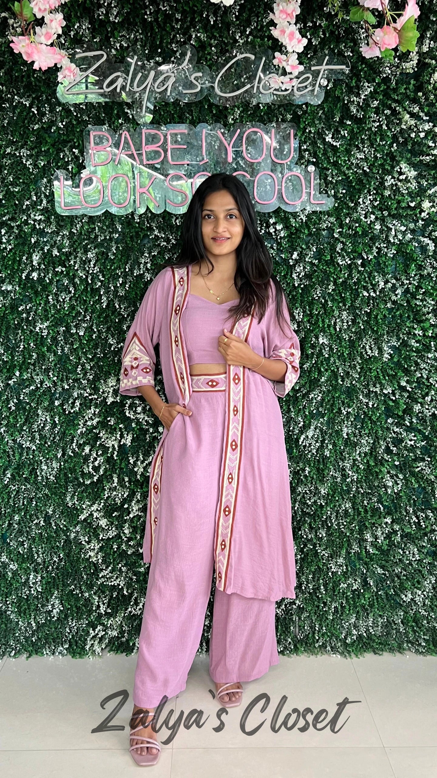 3pcs Long Shrug Co-ord Set image 3