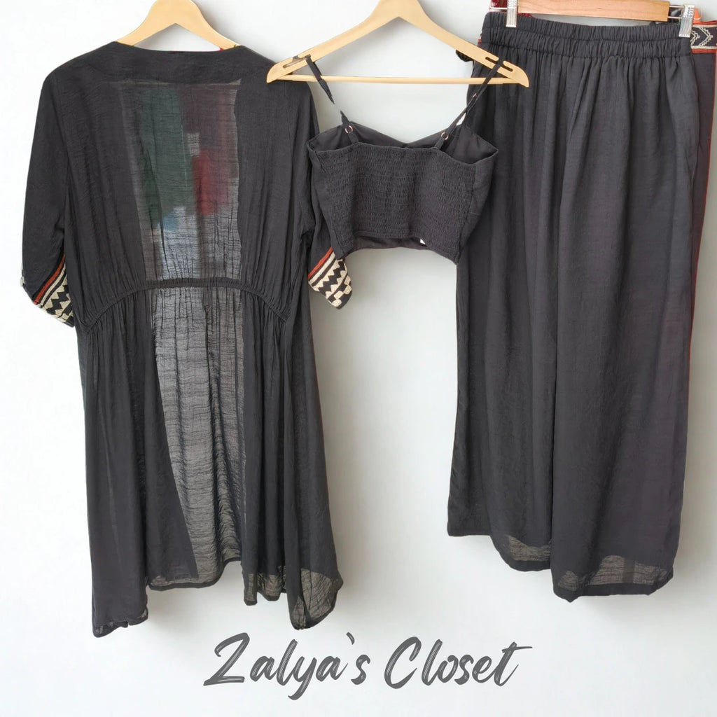 3pcs Long Shrug Co-ord Set image 8