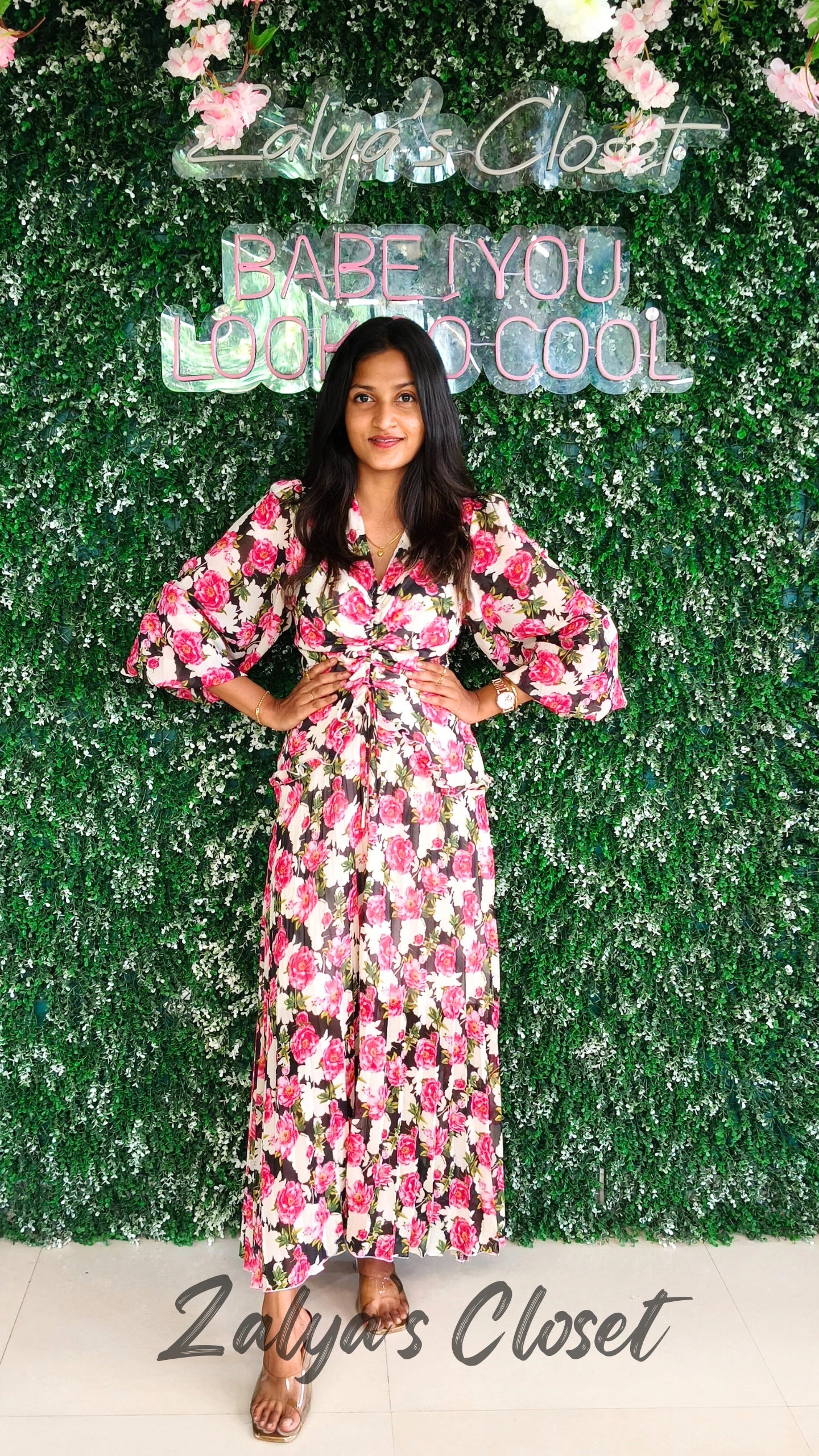 Full Length Floral Printed Dress image 6