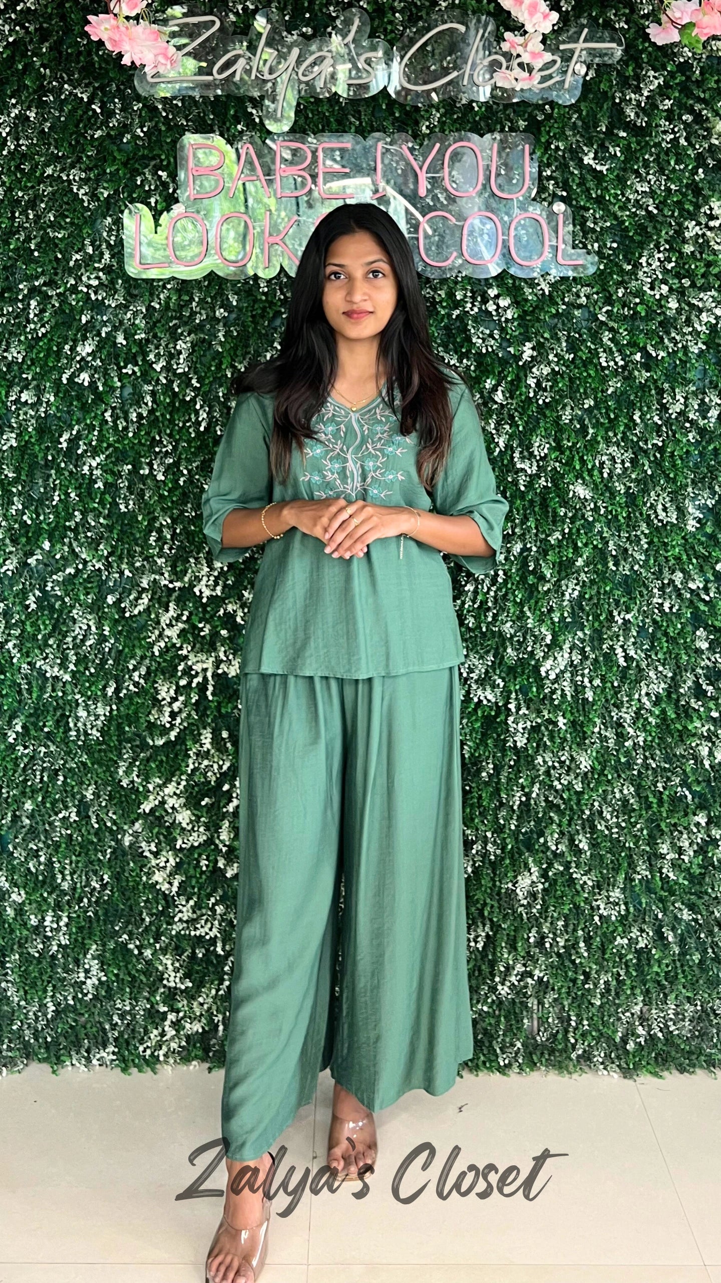 Imported Embroidered Top and Pant Set image 7