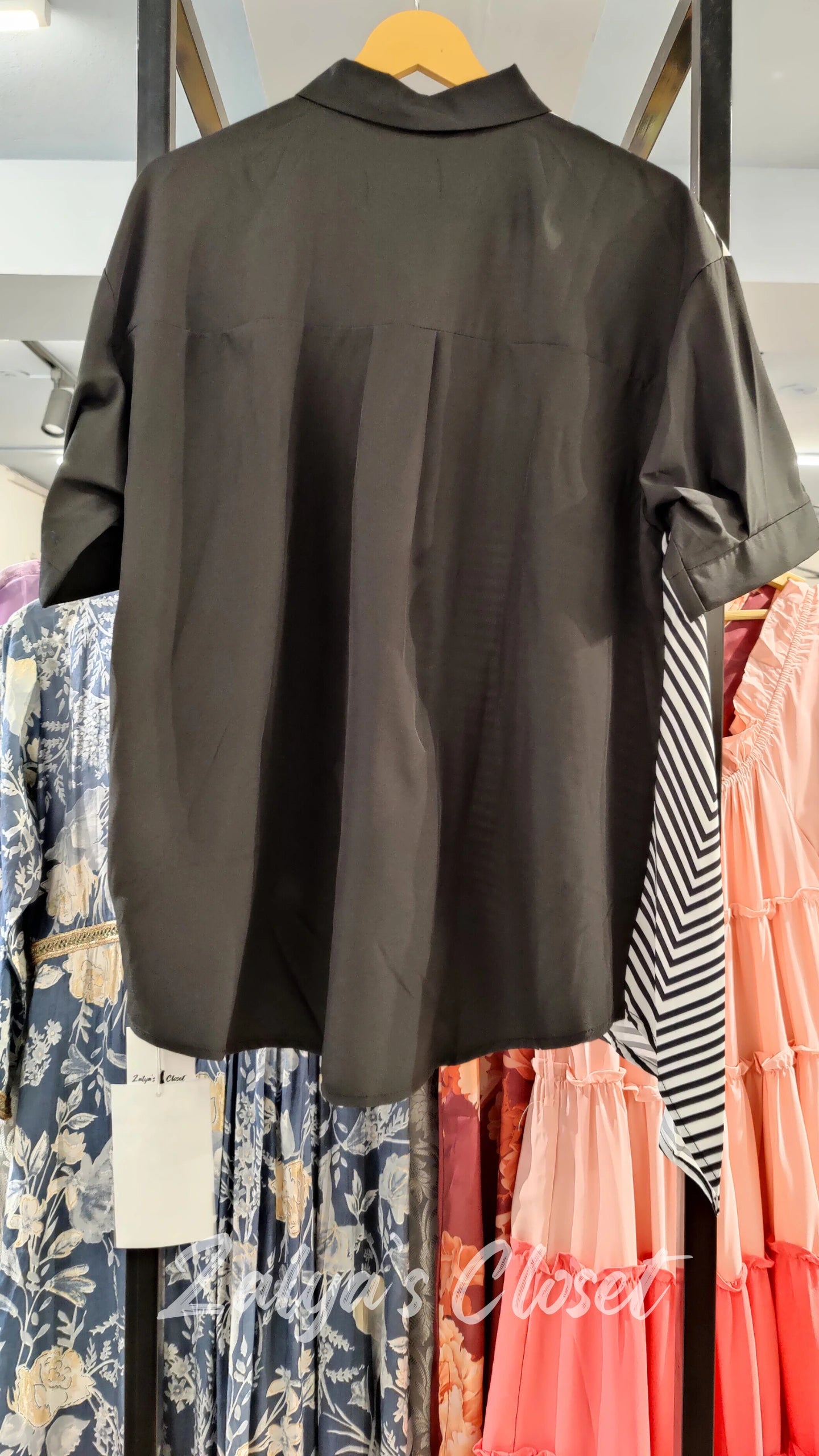 One Side Printed Asymmetrical Imported Shirt image 1