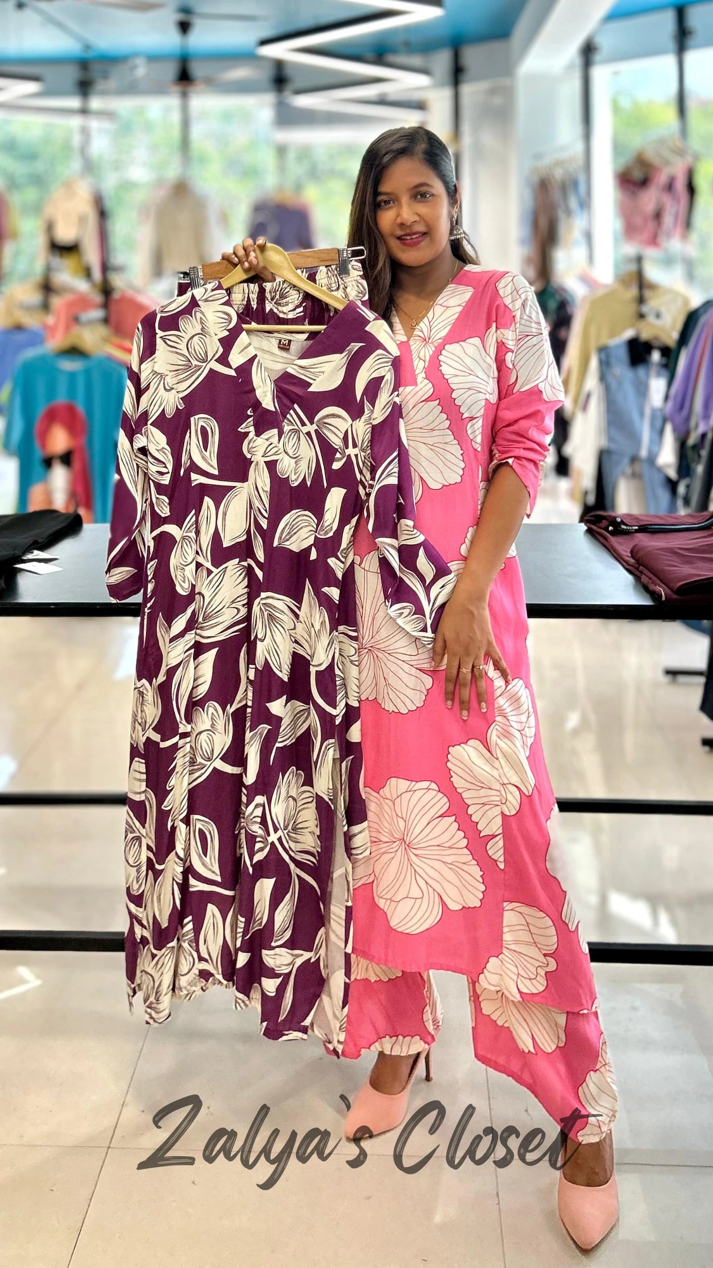 Cotton Same Print Kurta and Pant Co-ord Set image 1