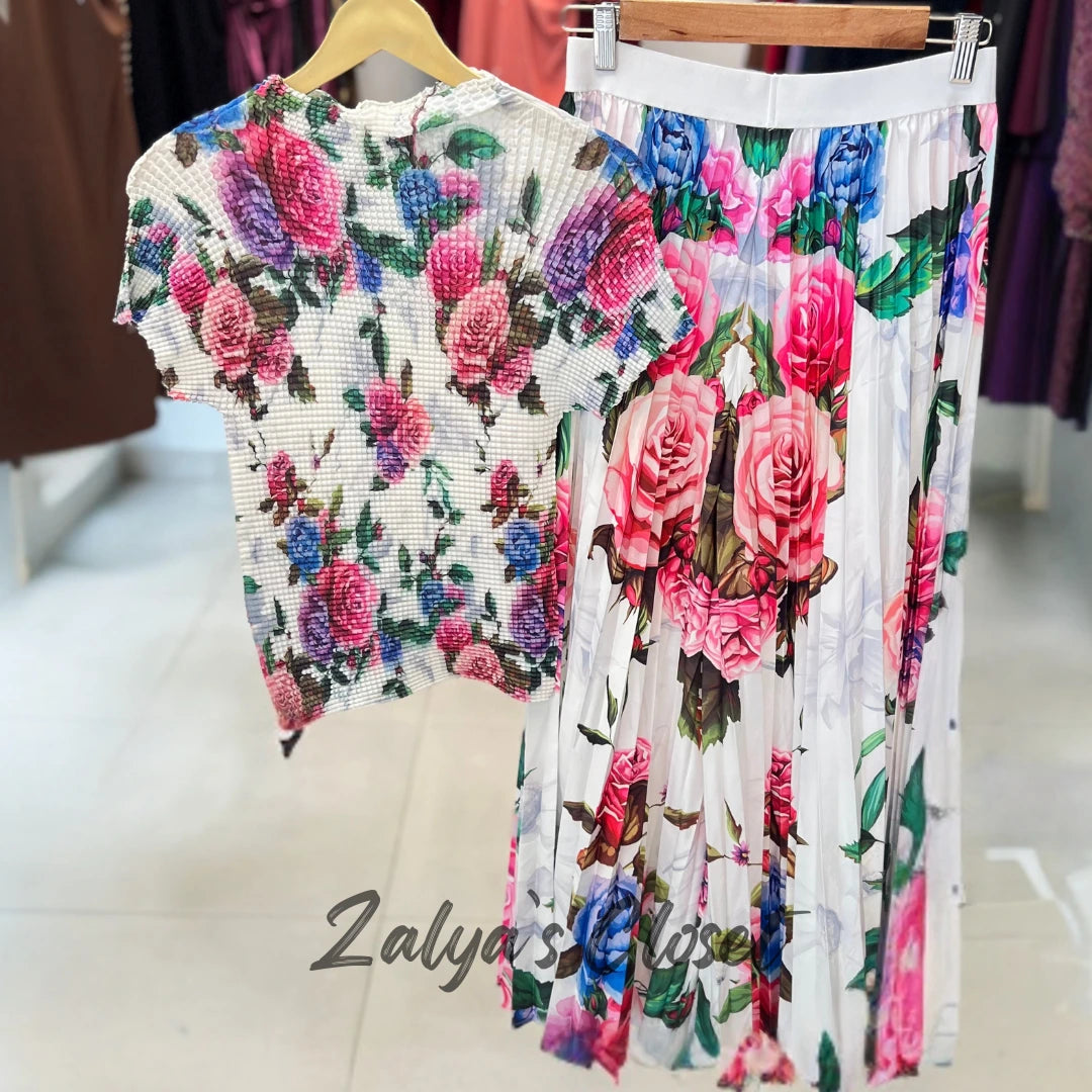 Imported Magic Top and Palazoo Pant Co-ord Set - White image