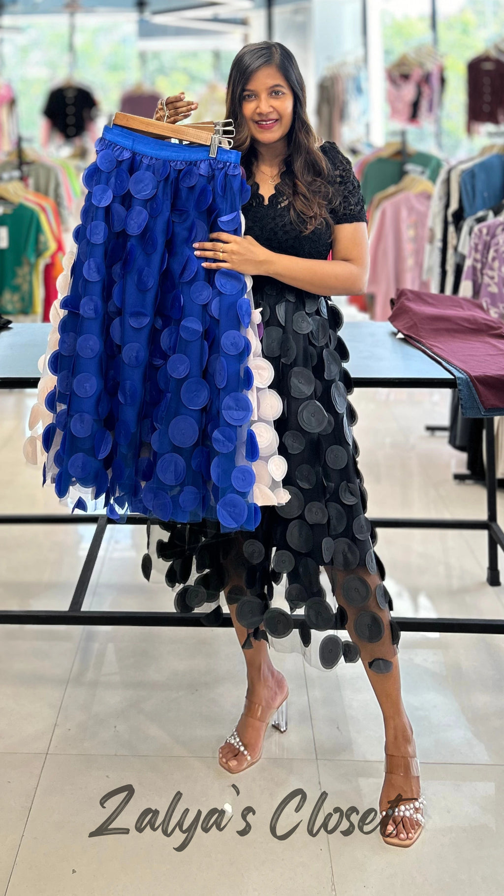 Imported Net Skirts - Blue image