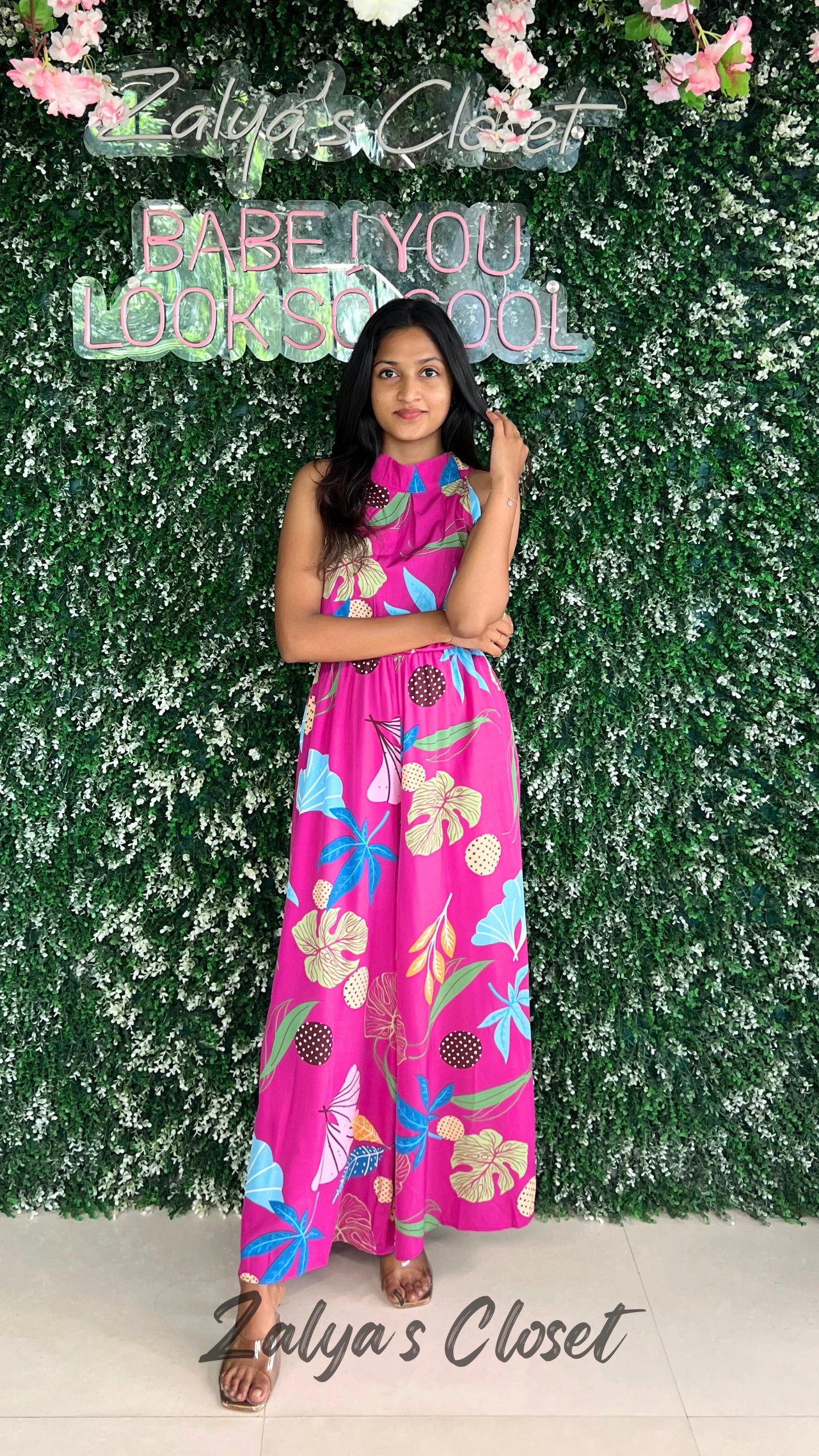 Printed Jumpsuit - Pink image