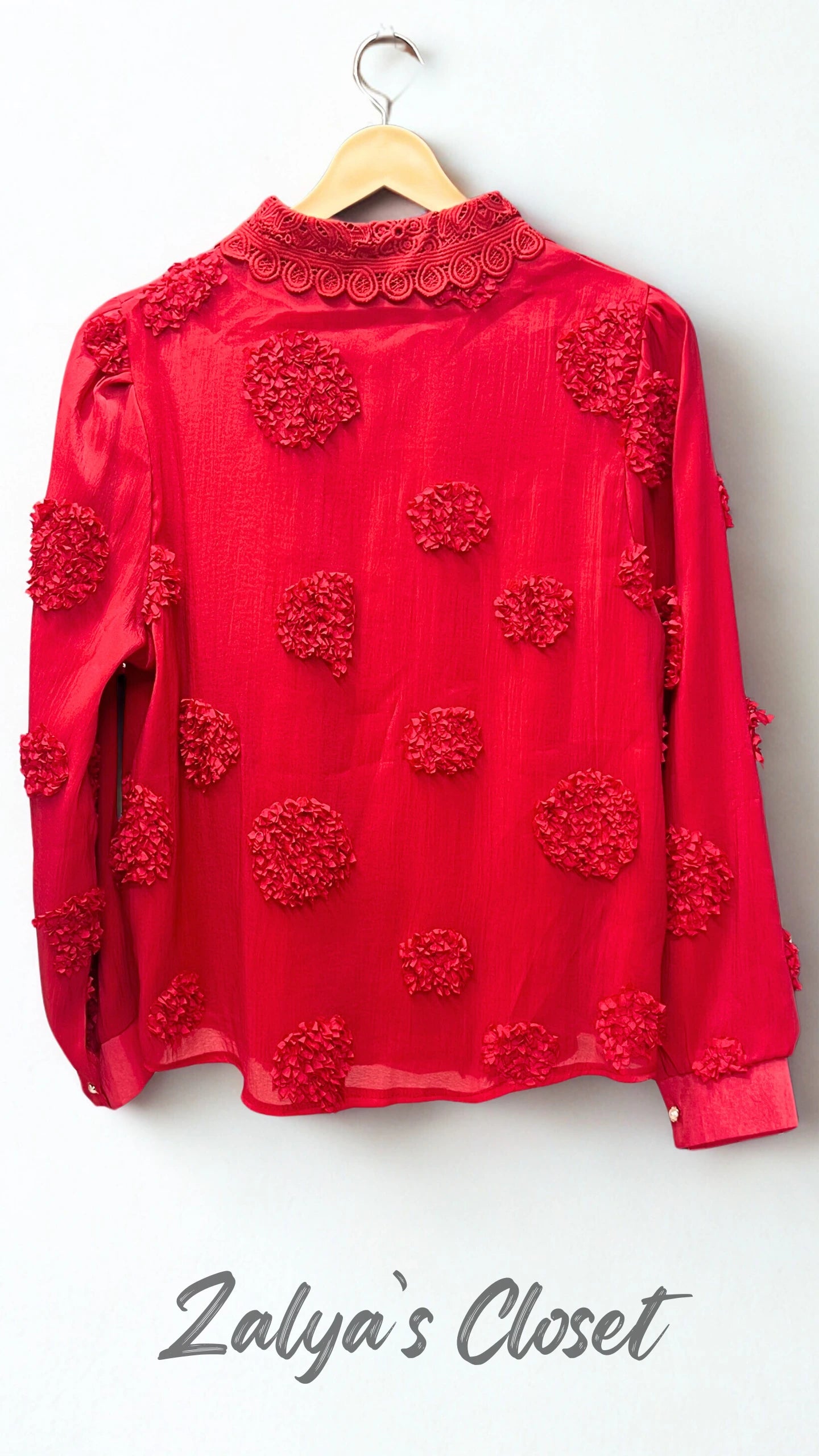 Imported Flower Embossed Tops image 3