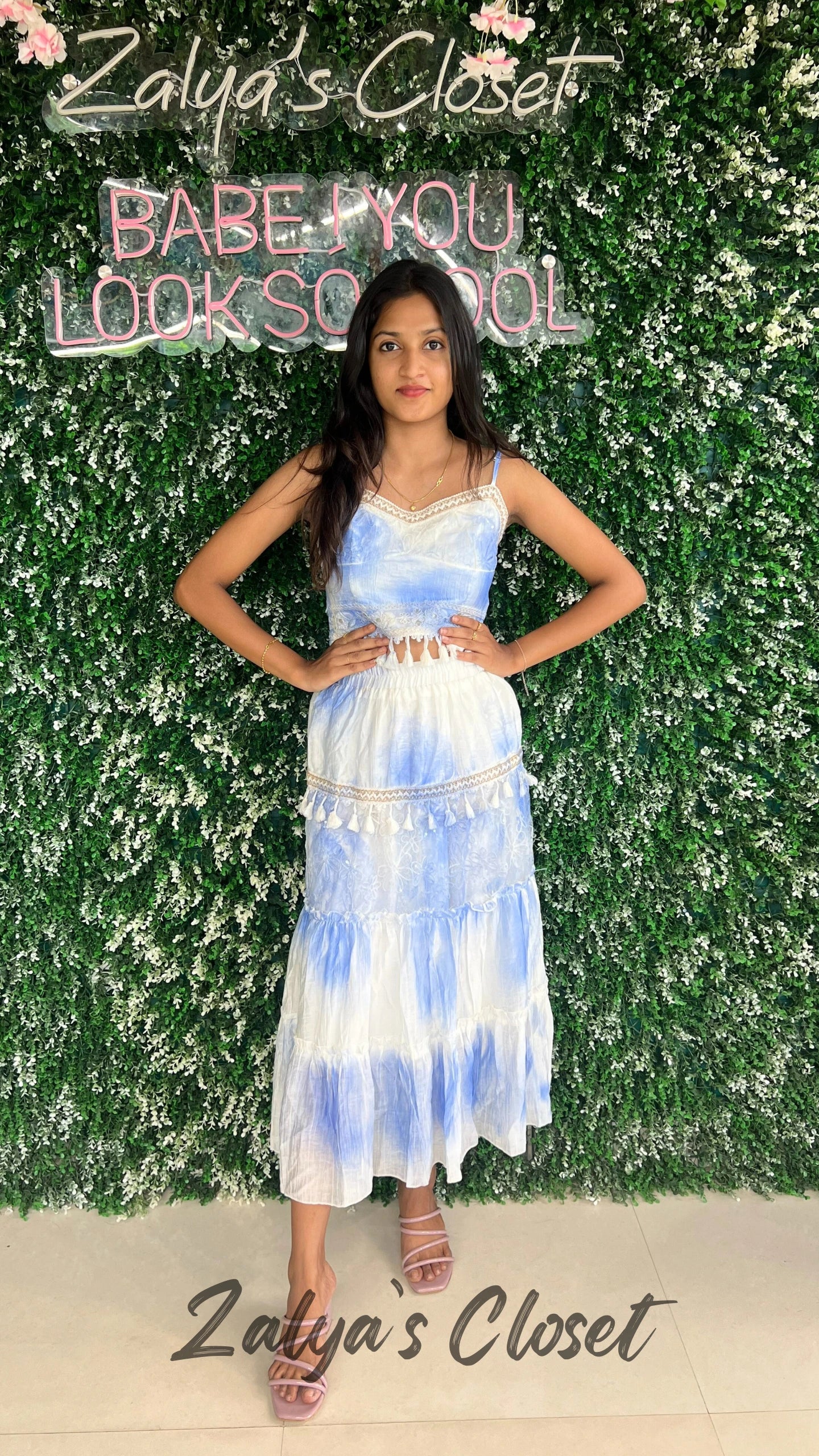 Imported Printed Beach Wear Top and Skirt Set image 7