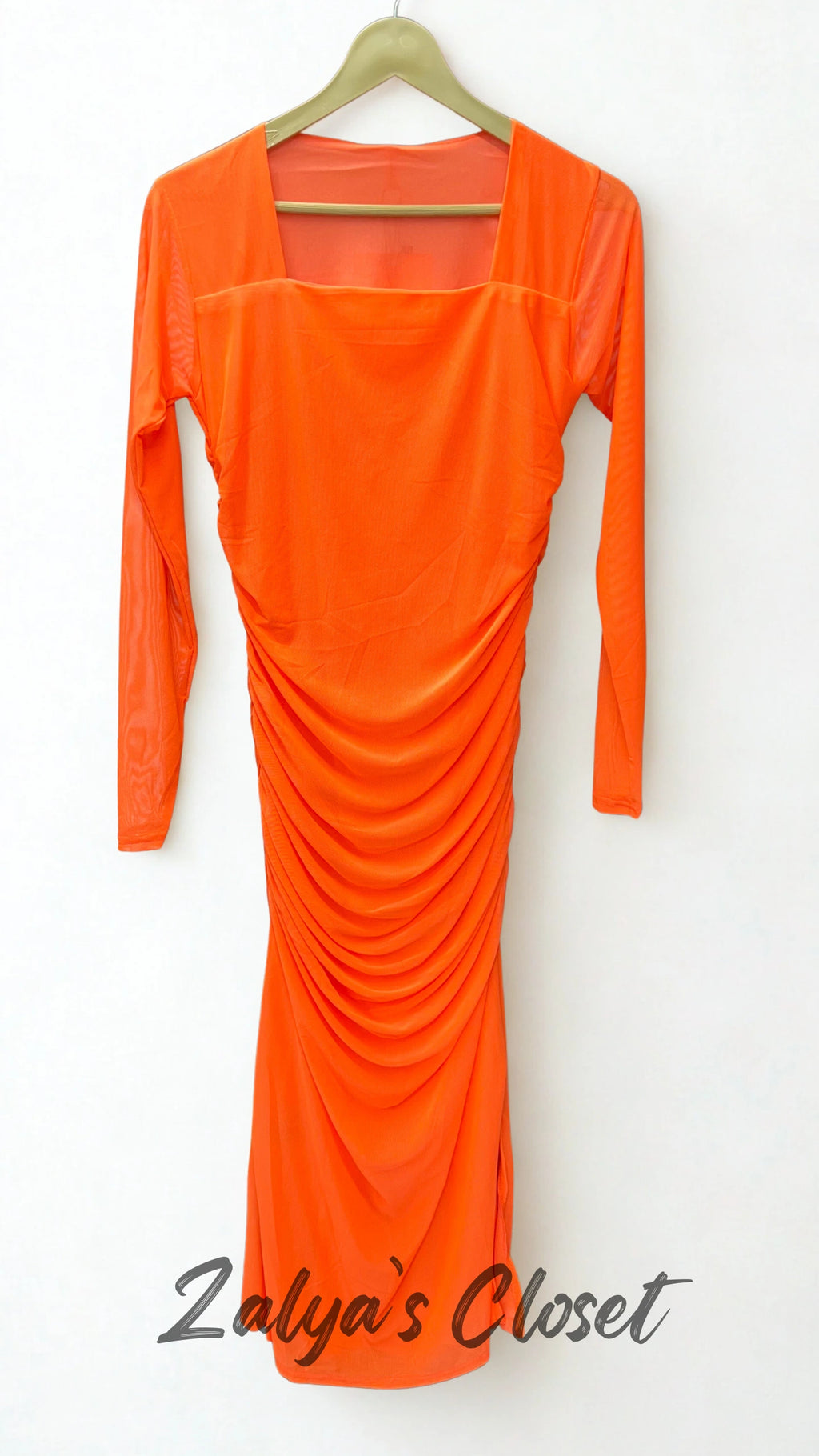 Full length Square Neck Bodycon Dress image 20