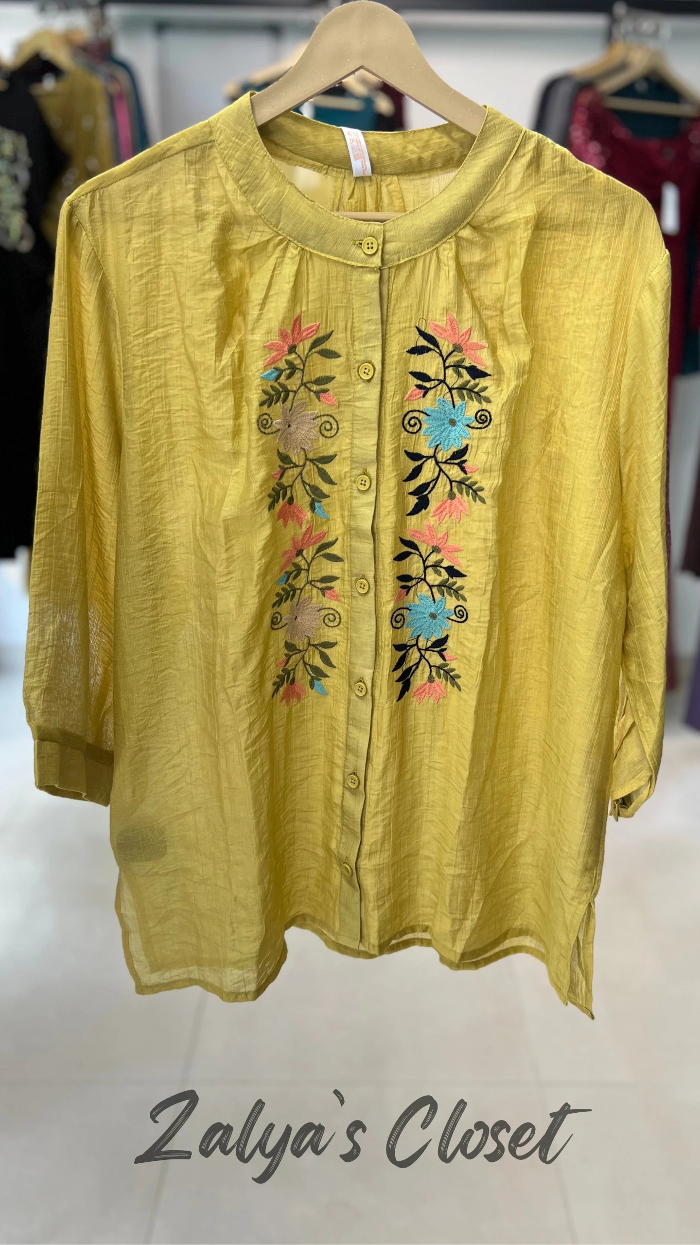 Embroidered Tops Plus Size image 12