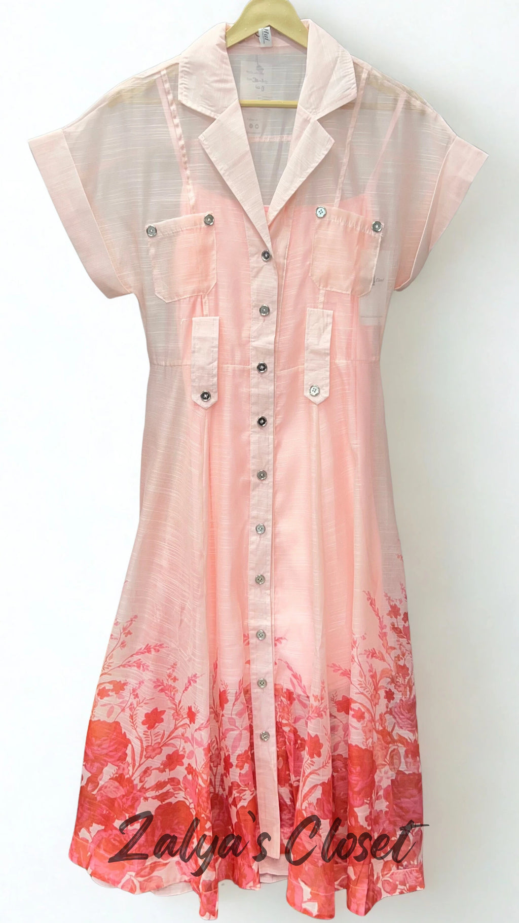 Imported Printed Dress with Inner and Belt image 9