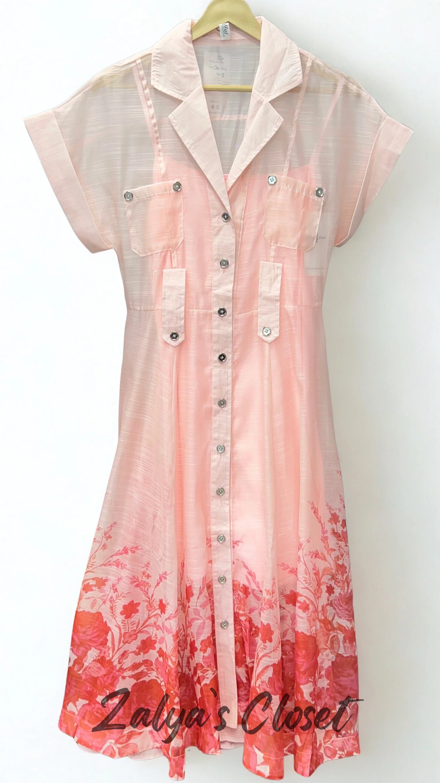 Imported Printed Dress with Inner and Belt image 9