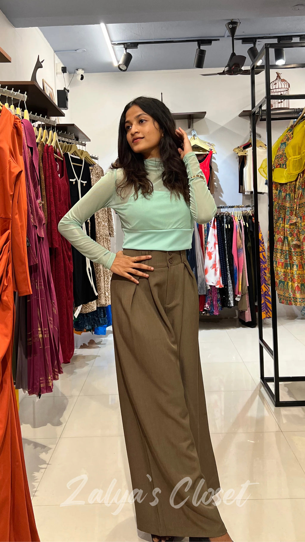 Padded Printed Cropped Tops image 10